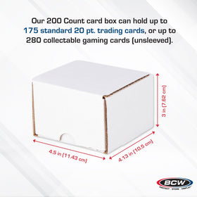 BCW 200 Count Storage Box side profile demonstrates compact footprint for tight spaces