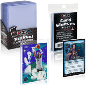 BCW 200-count top loaders for sturdy protection of trading cards.