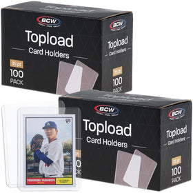 BCW 3x4 top load card holder clear front for easy viewing and protection