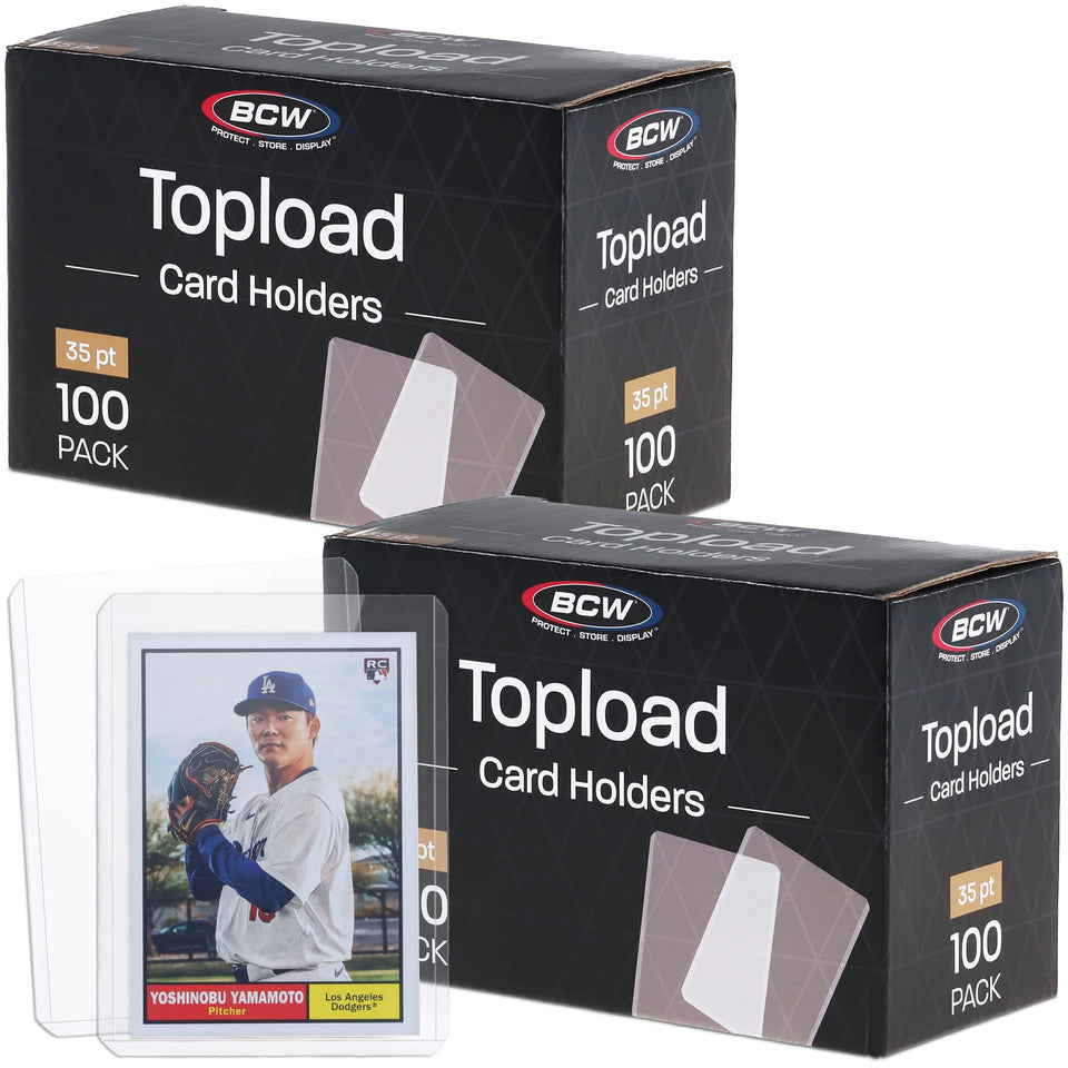 BCW 3x4 top load card holder clear front for easy viewing and protection
