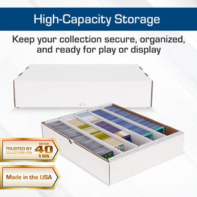 BCW 5000ct dimensions show compact, high-capacity card organization in view.
