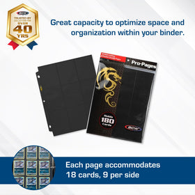 BCW 9-pocket pages side-loading keeps cards securely in place