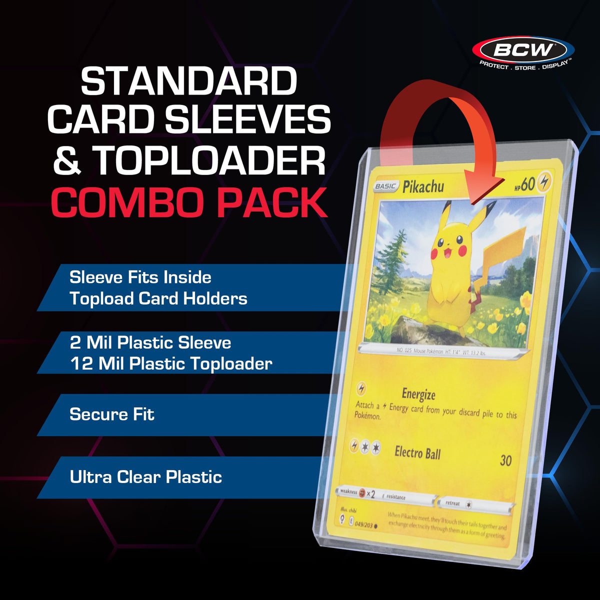 BCW archival sleeves close-up highlighting acid-free protection against scratches.