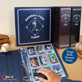 BCW blue back cover signals long-term durability for card storage longevity.