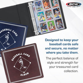 BCW blue D-ring closeup emphasizes secure binding and easy page turning.