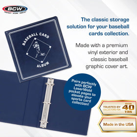BCW blue spine view highlights sturdy construction for stable, stackable storage.