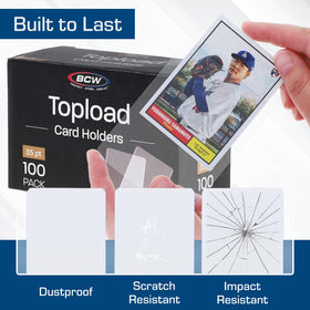 BCW blue tint clear finish enhances presentation while protecting cards