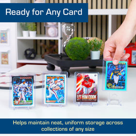 Durable card holder and organizer for BCW protection system.
