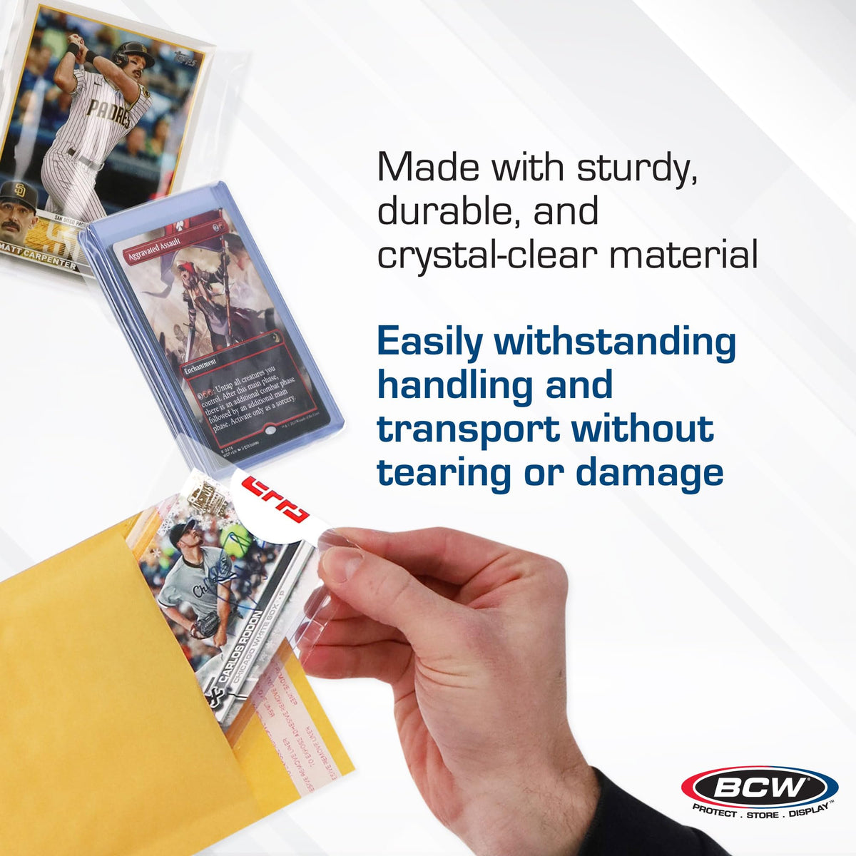 BCW ideal for baseball, Pokémon, and TCG card storage and shipping