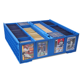 BCW Collectible Card Bin blue holds up to 3200 cards for organized collections.