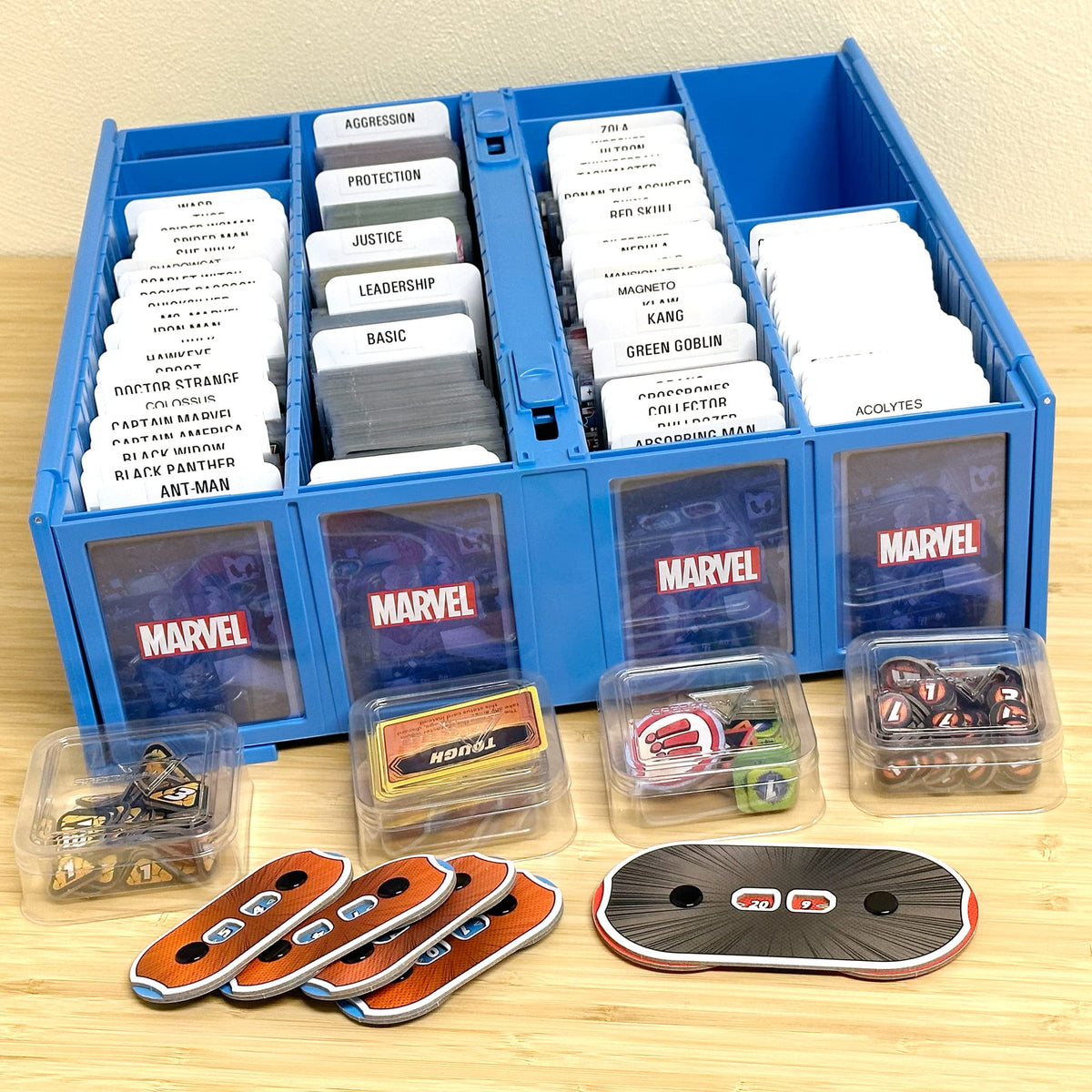 BCW bin shown in use for sports and trading cards.