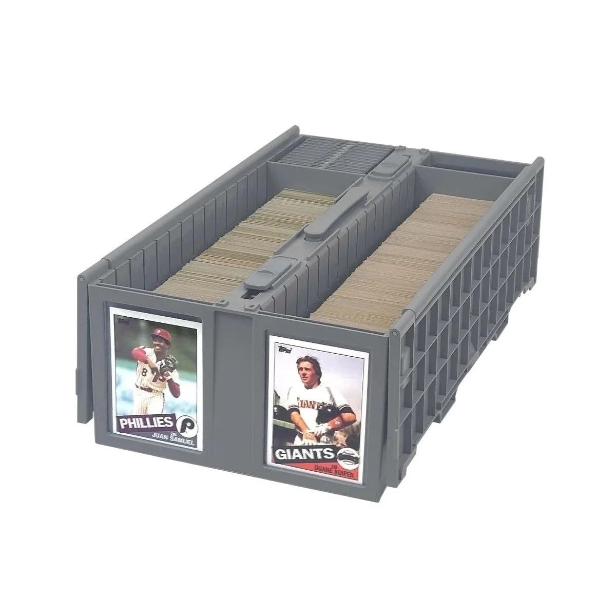 BCW Collectible Card Bin front view showing large capacity for up to 1600 cards.