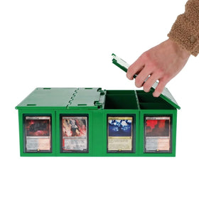 BCW green storage for Pokemon MTG and sports cards supports easy inventory