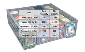 BCW Collectible Card Bin dual hinged lids provide easy access during sorting.