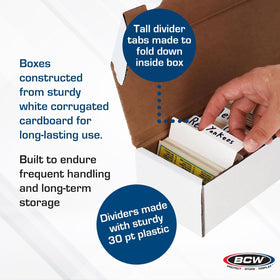 BCW heavy-duty corrugated construction keeps cards safe during transport.