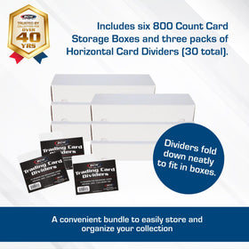 BCW horizontal card dividers organizing decks for quick access.