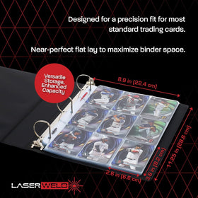 BCW LaserWeld 9-Pocket Pages maximize storage in a compact binder