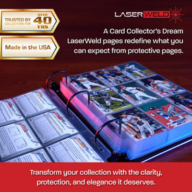 BCW LaserWeld 9-Pocket Pages crystal-clear view highlighting card details