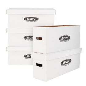 BCW long comic storage box holds 250–300 comics for organized collections
