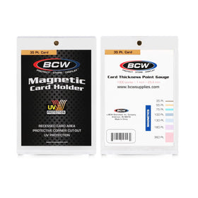BCW magnetic card holder top tab for quick access to trading cards
