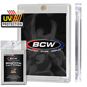 BCW magnetic card holder UV-protection display case preserves card condition.