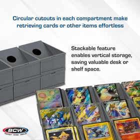 BCW Modular Card Sorting Tray 2ct dovetail-joints enable sturdy, easy-to-assemble grids