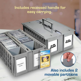 BCW secure stackable system prevents sliding with molded feet for stable storage.
