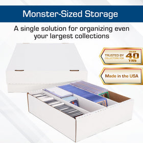BCW Monster Box 5ct side view highlights stable, stackable design.