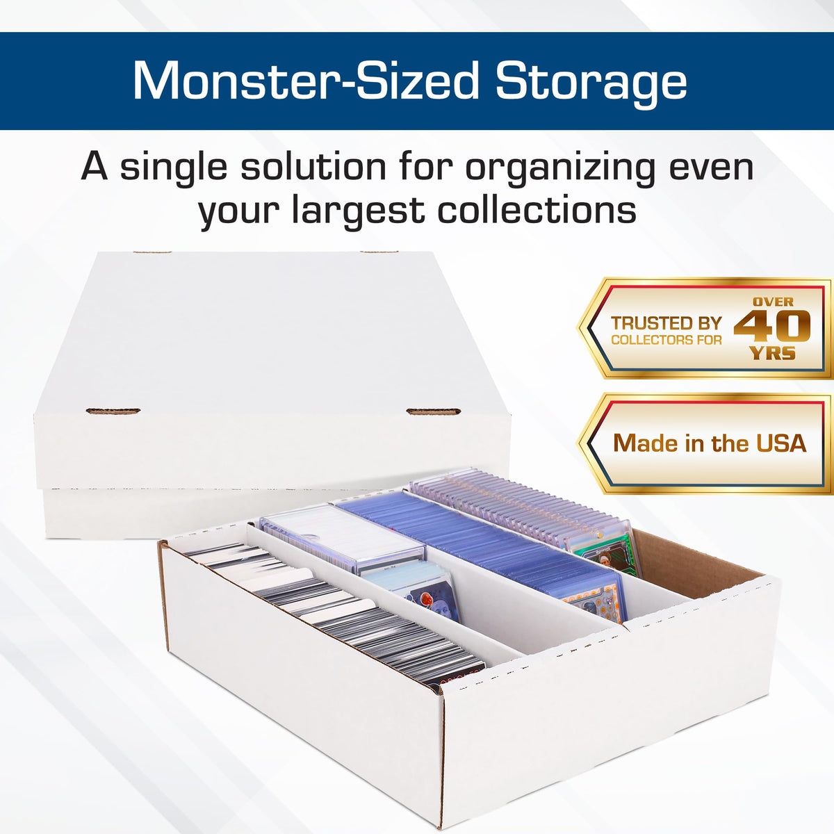 BCW Monster Box internal dimensions maximize capacity and neat layout.