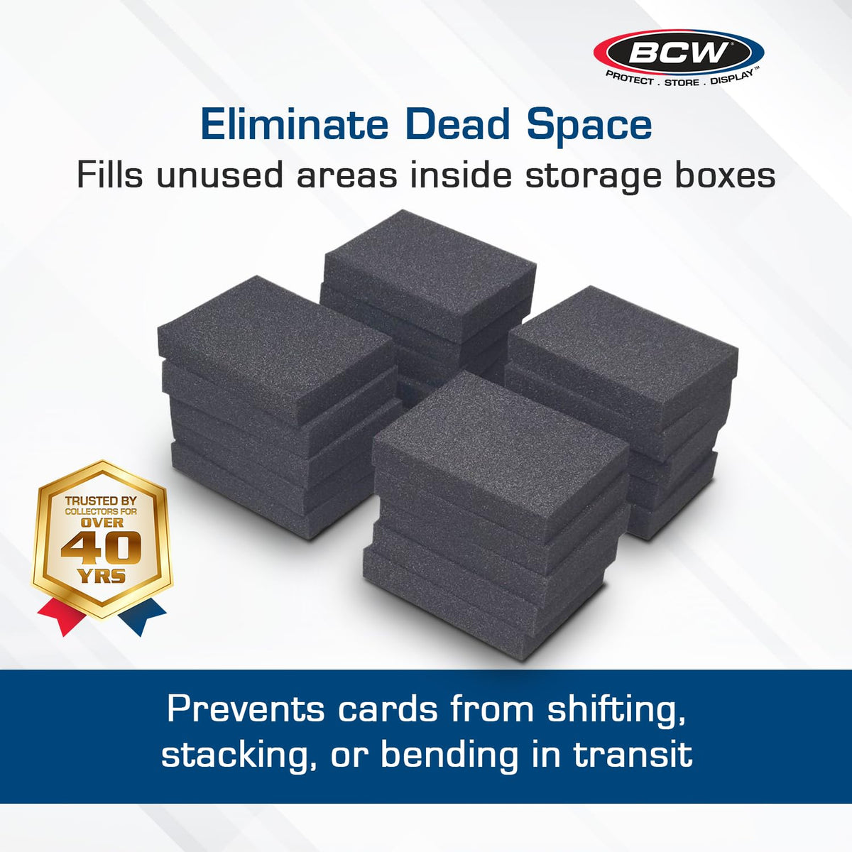 BCW Monster Pad acid-free foam safeguards card edges during transport