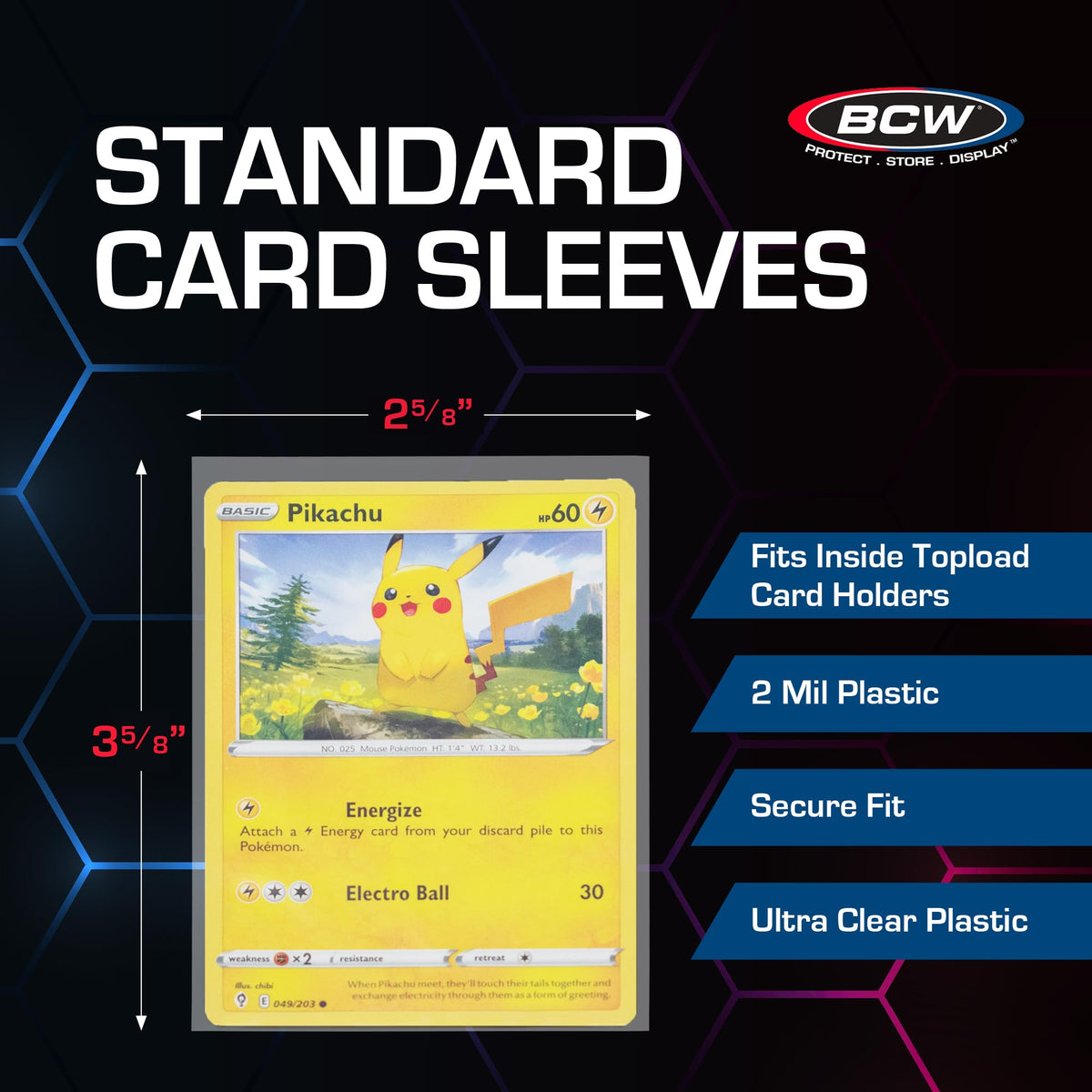 BCW penny sleeves stack showing archival safe, scratch-free storage.