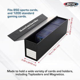 BCW QuickFold assembly box shown in peel-and-fold setup.