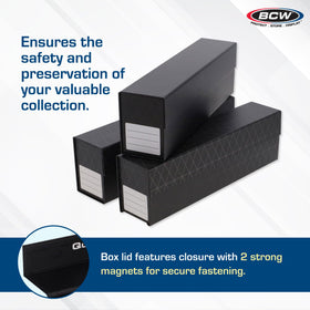 BCW QuickFold capacity up to 225 toploaders emphasizes high-storage potential