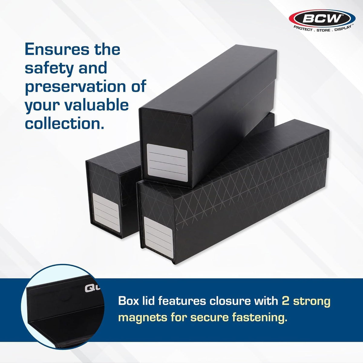 BCW QuickFold durable glossy black box with premium card protection.