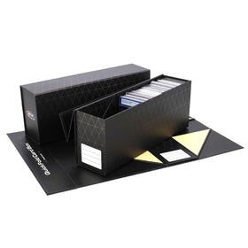 Three-pack BCW QuickFold boxes neatly organized on a shelf.