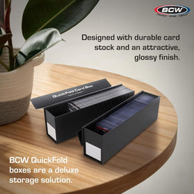 BCW QuickFold six-pack boxes for organized card collections.