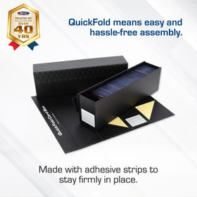 BCW QuickFold top-loader storage box ready to organize sports cards.