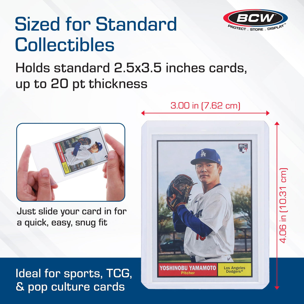 BCW rigid card protector PVC 12 mil with high clarity