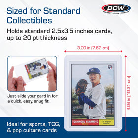 BCW rigid card protector PVC 12 mil with high clarity