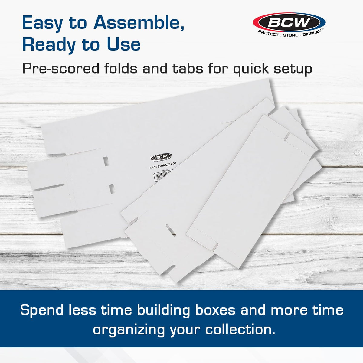BCW Shoe Storage Card Box compatible with tall dividers for sorting.