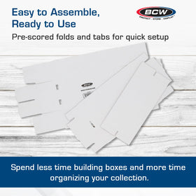 BCW Shoe Storage Card Box compatible with tall dividers for sorting.