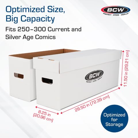 Stackable design by BCW maximizes space while keeping comics accessible