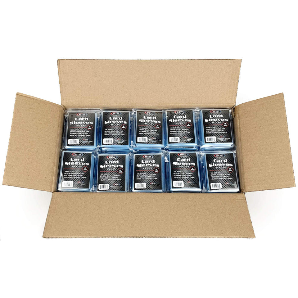 BCW Standard Card Sleeves 2-5/8 x 3-5/8 protect baseball cards with crystal clarity.