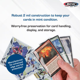 BCW Standard Card Sleeves 2-5/8 x 3-5/8 protect hockey cards with crystal clarity.