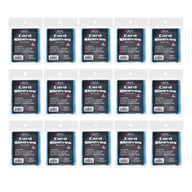 BCW standard penny sleeves offer crystal-clear visibility for 2-5/8in x 3-5/8in cards.
