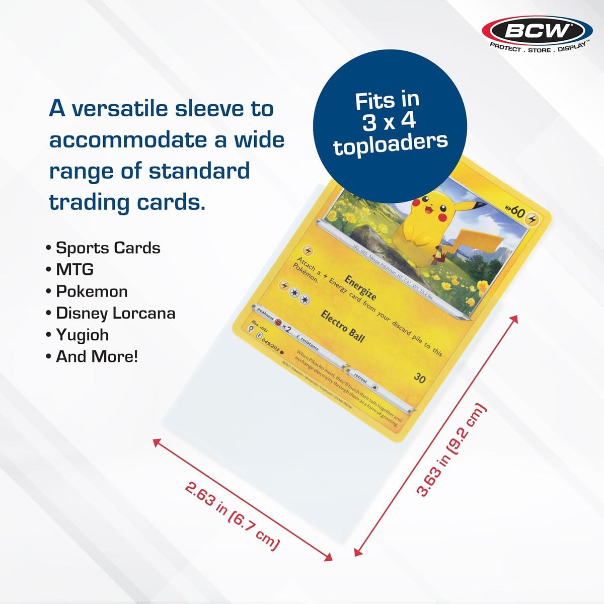 BCW penny sleeves guard cards against fingerprints during handling.