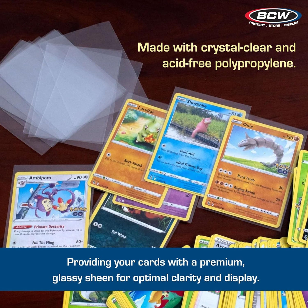BCW compatible 3x4 toploaders add extra protection for display.