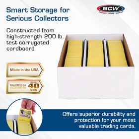 BCW Super Shoe Storage Box capacity 3000 standard cards keeps collections tidy.