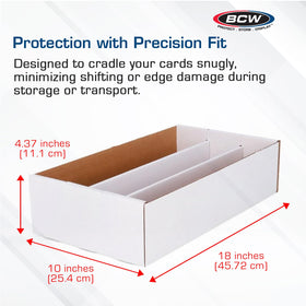 BCW Super Shoe Storage Box capacity 4200 collectible cards supports growing collections.