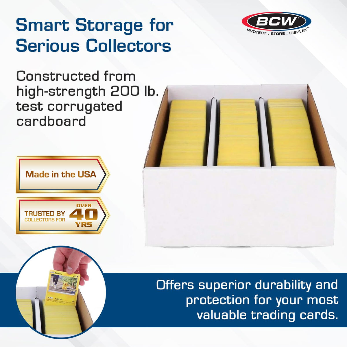 BCW Super Shoe Storage Box interior layout enables neat organization of collections.